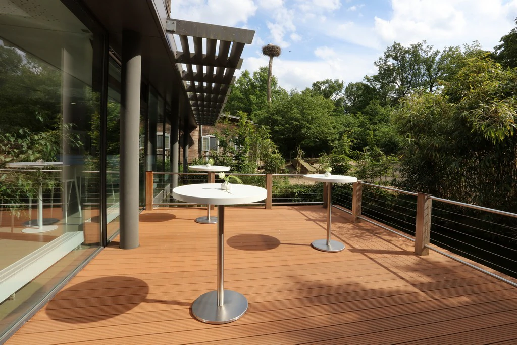 Biały stół wysoki Ibiza OUTDOOR Ø80*H110 cm