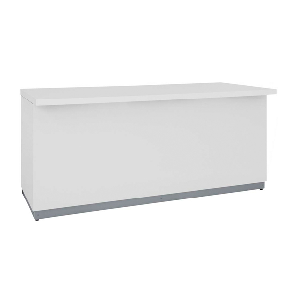 Bufet barowy biały z białym blatem LED o wymiarach 200×90×95 cm