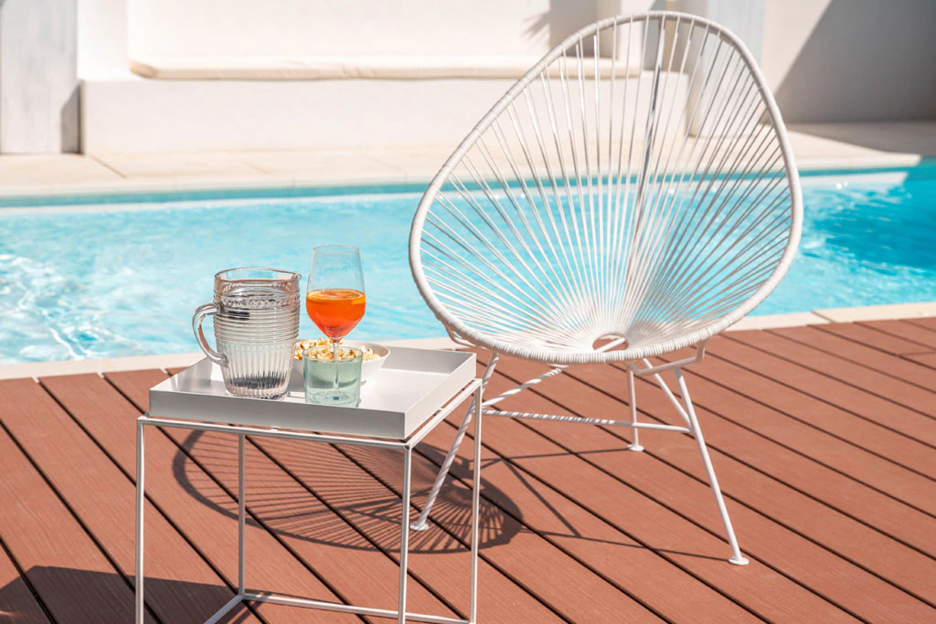 Fotel lounge Acapulco biały W70*D95*H90 SH37 cm