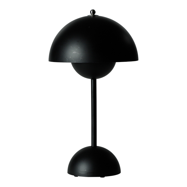Lampa stołowa na baterie Flowerpot czarna Ø16*H29,5 cm