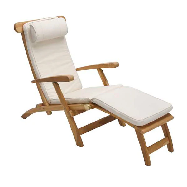 Leżak Bali teakowy z poduszką kremową W150*D64*H62 cm