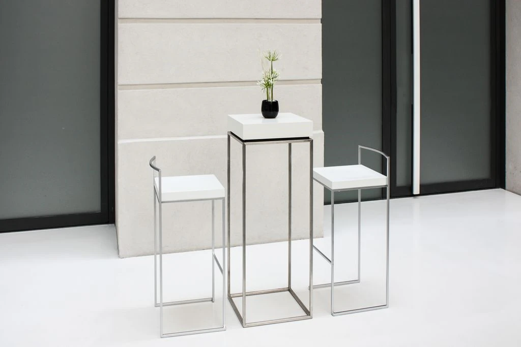 Podstawa Zinzo z masywnego białego W40*D40*H110 cm