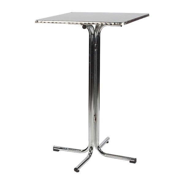 Stół wysoki Stockholm inox aluminium 70*70*H110 cm