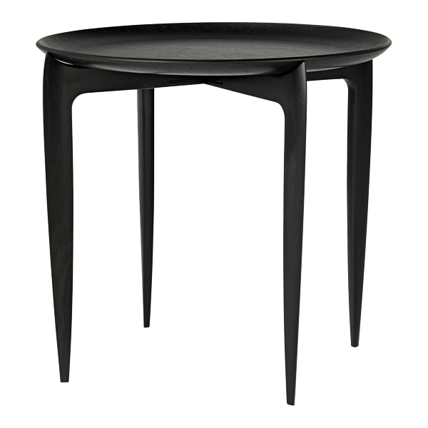 Stolik Fritz Hansen Tray Lounge czarny Ø45*H42 cm