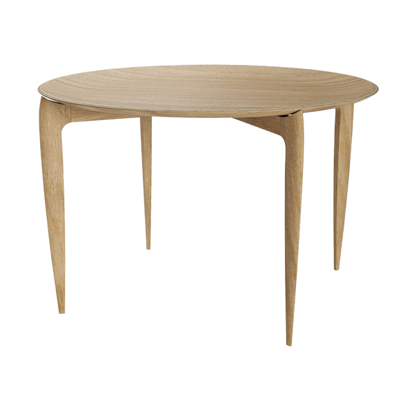 Stolik Fritz Hansen Tray Lounge dąb Ø60*H39 cm